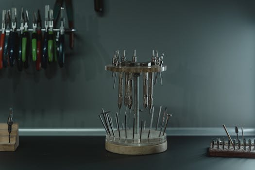 Grooming tools organized in a small space