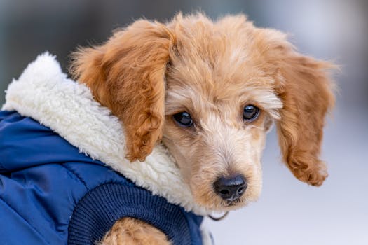 happy poodle with shiny coat